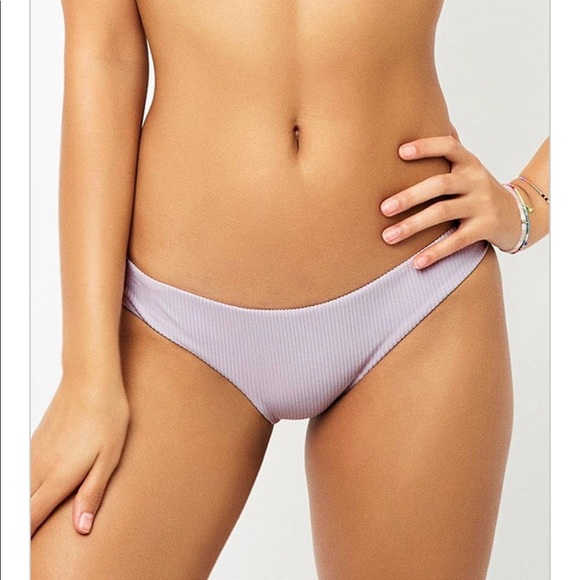 Frankie’s Shea stretch knit curve hugging seamless bikini bottoms in orchid. S - Picture 3 of 10